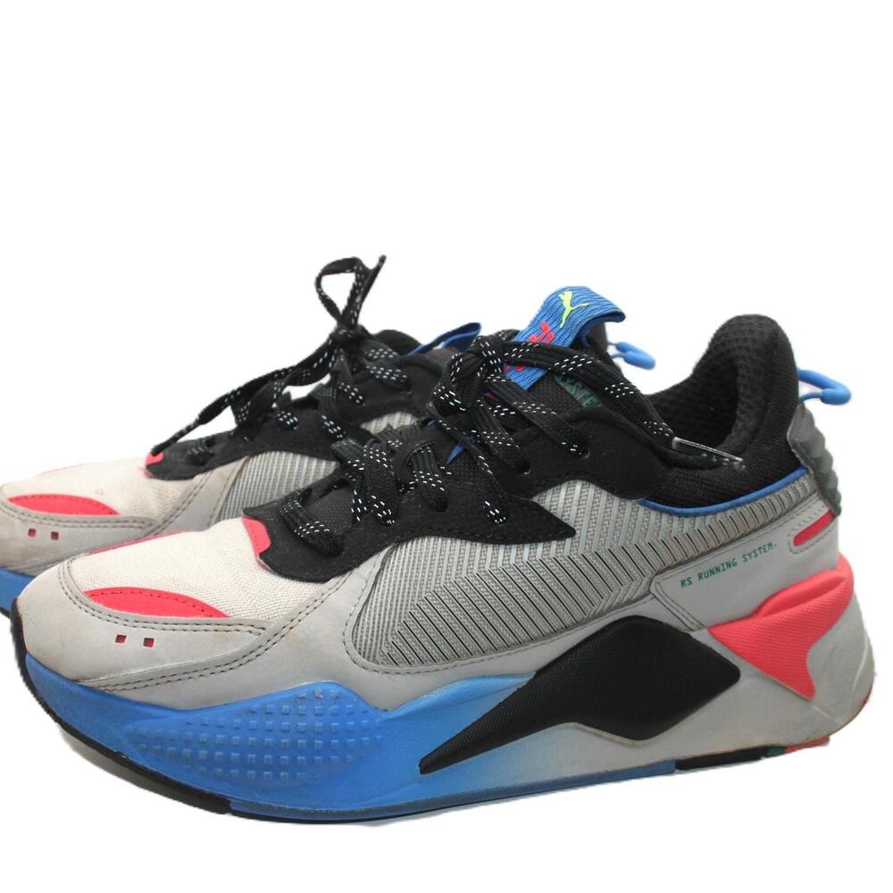Puma RS-X3 Shoes Mens Size 7 Gray Blue Red RS Running System 384978-01 Sneakers